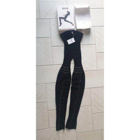 WOLFORD MERINO STUDS LEGGINGS black size L - Picture 5 of 8
